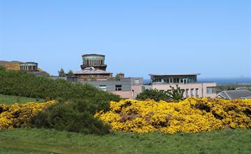 The UK ATC buildings as seen from Blackford Hill.